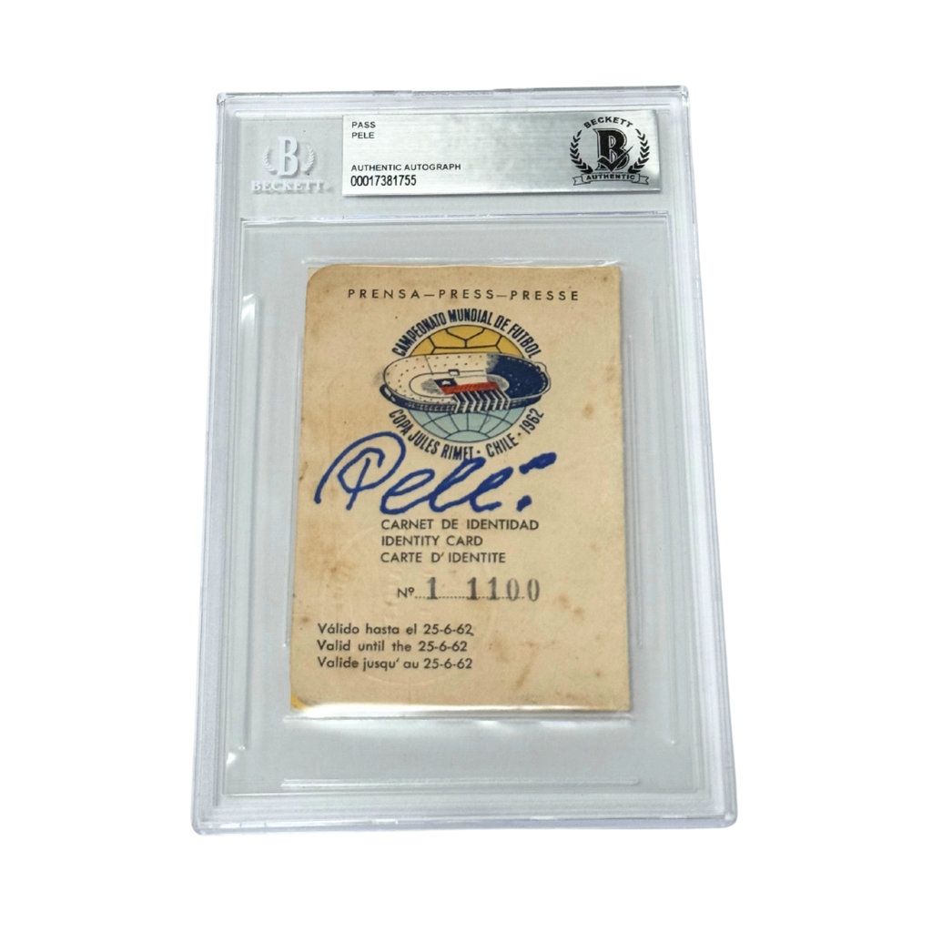 Pele Signed Pass - BGS Authentic