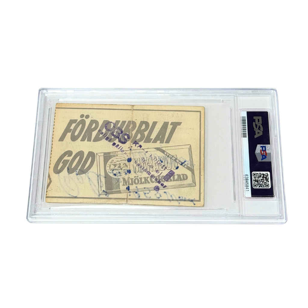 Pele Signed & Inscribed 1958 World Cup Final Ticket
