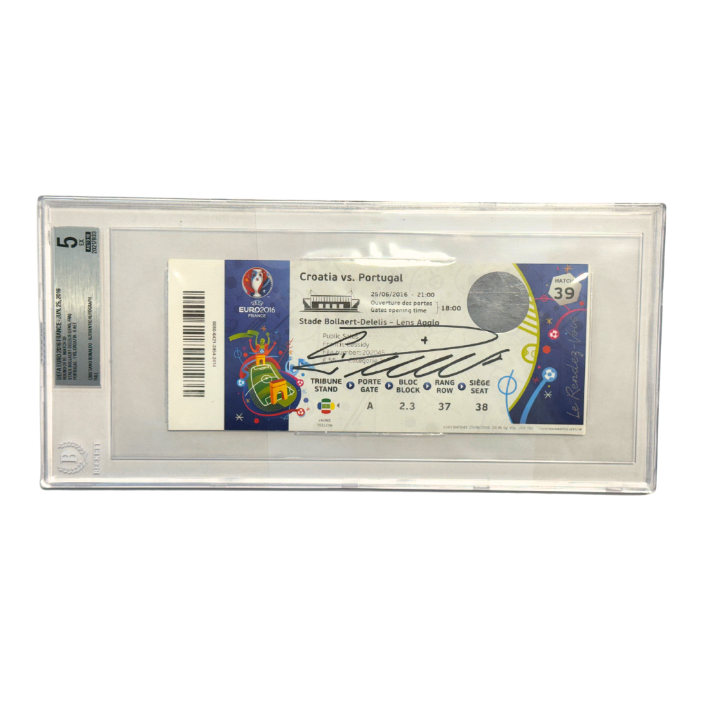 Cristiano Ronaldo Signed 2016 EURO Round of 16 - BGS 5 AUTO 10