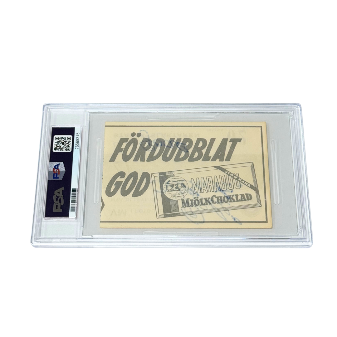 Pele Signed & Inscribed 1958 World Cup Debut - PSA 2
