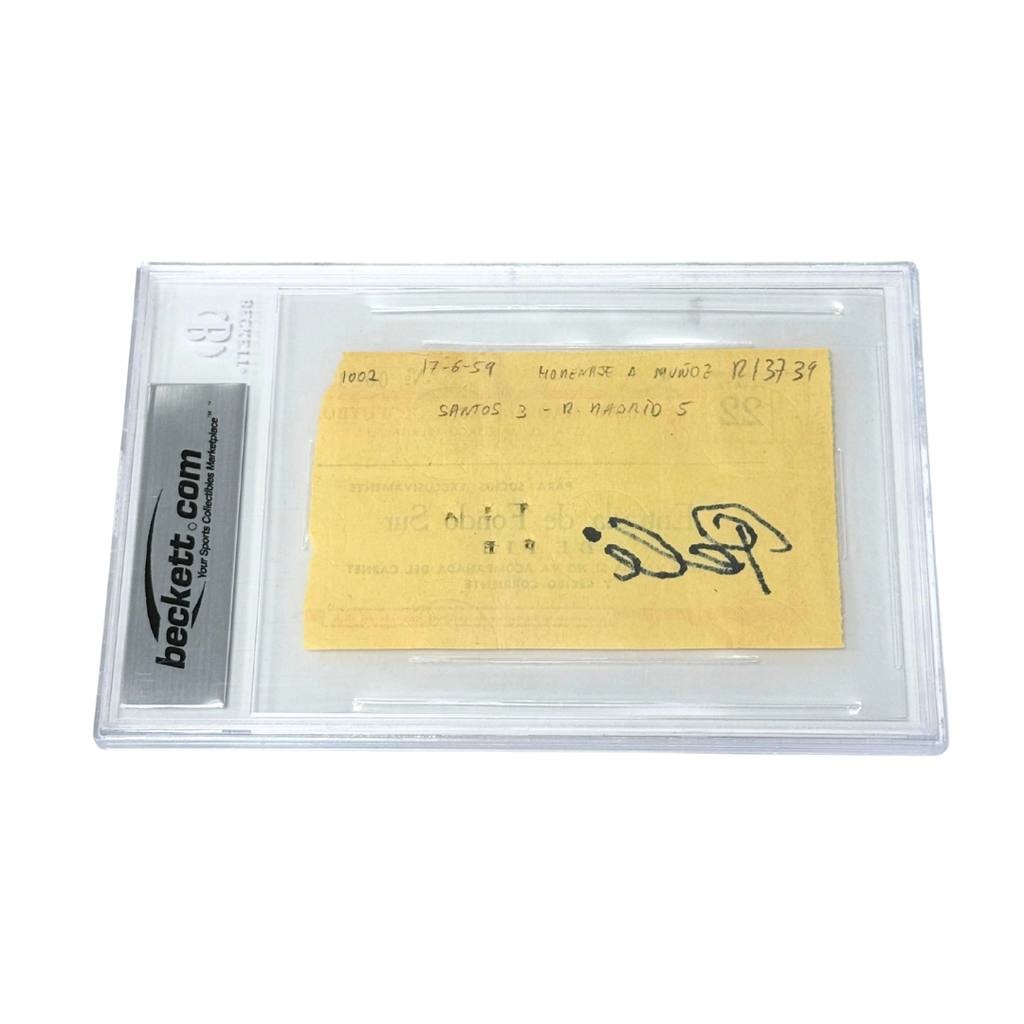 Pele Signed Ticket - BGS Authentic