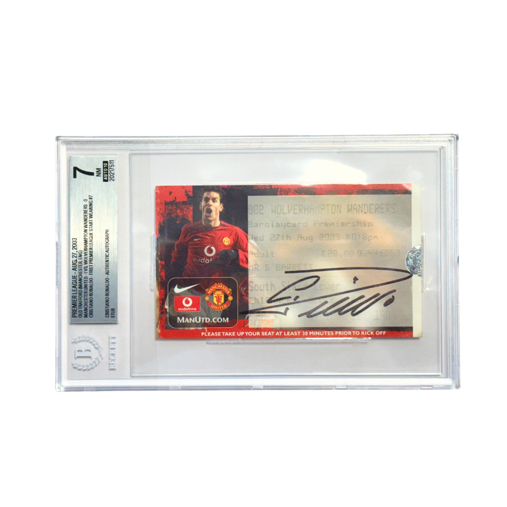 Cristiano Ronaldo Signed 2003 1st Utd Goal Wearing #7 - BGS 7 AUTO 10