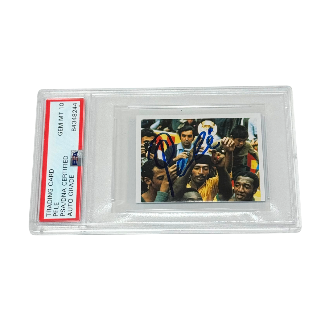 Pele Signed Card - PSA Autograph 10