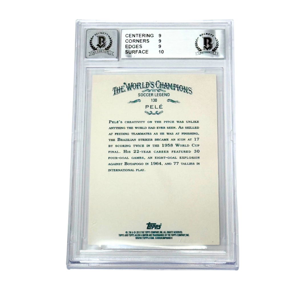Pele Signed 2013 Topps Allen & Ginter's Blue Ink Autograph – BGS 9 AUTO 10