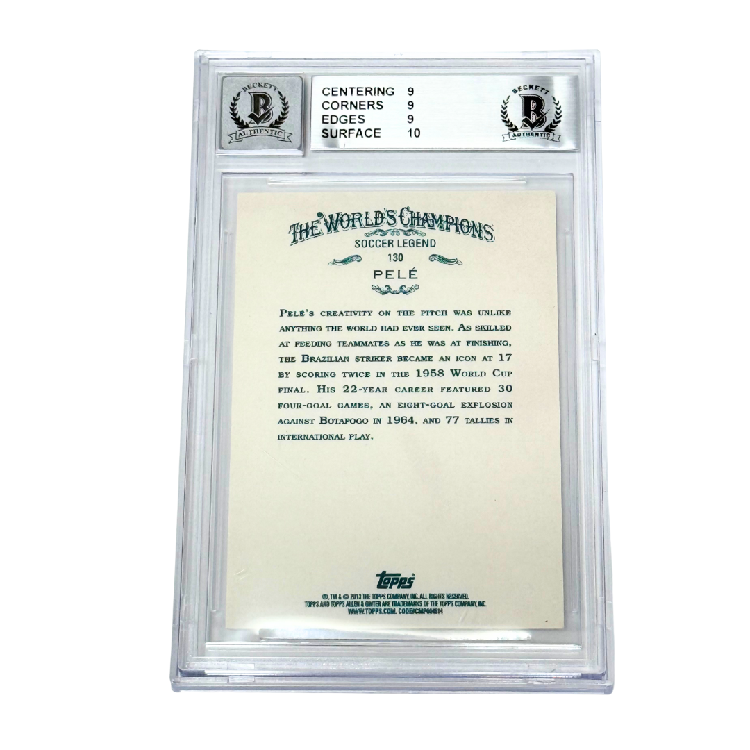 Pele Signed 2013 Topps Allen & Ginter's Blue Ink Autograph – BGS 9 AUTO 10