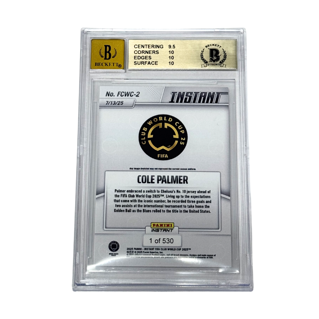 Cole Palmer Signed 2025 Panini Instant FIFA Club World Cup /530 - BGS 10 AUTO 10