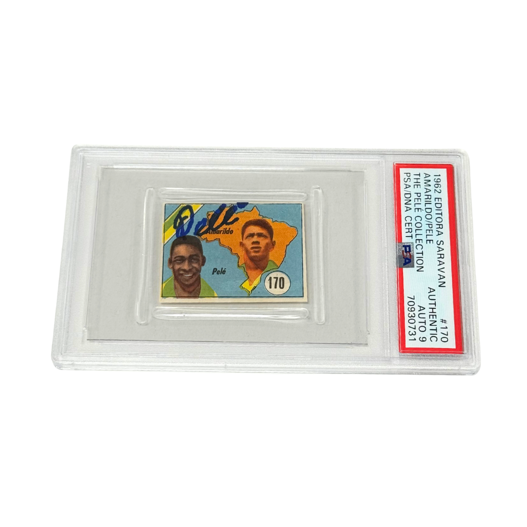 Pele Signed 1962 Card - PSA Authentic