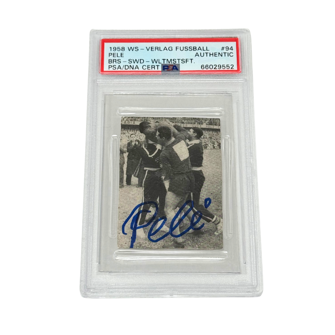 Pele Signed 1958 Verlag Fussball - PSA Authentic