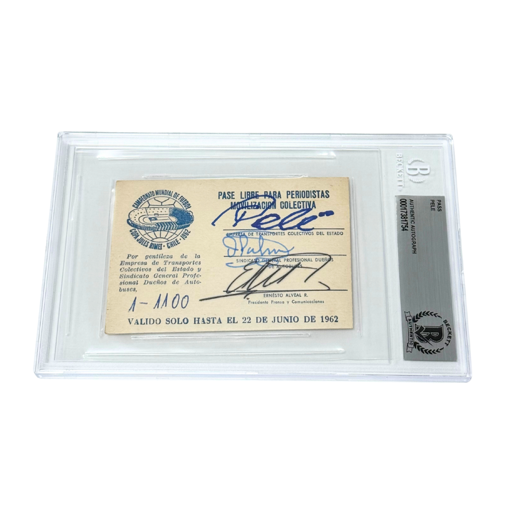 Pele Signed Pass - BGS Authentic