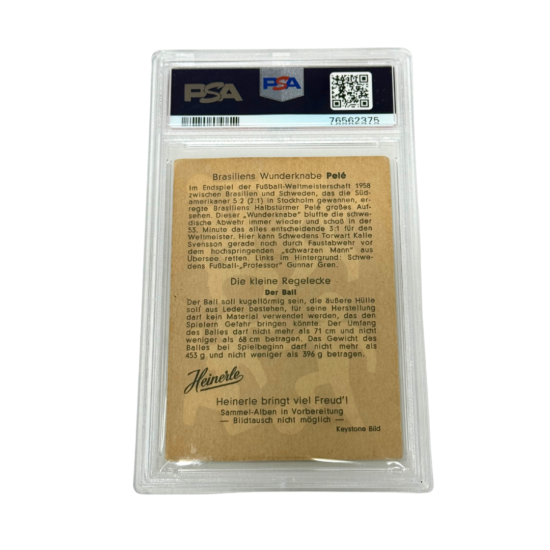 Pele Signed 1959 Heinerle Rookie Card – PSA 1.5 AUTO 9