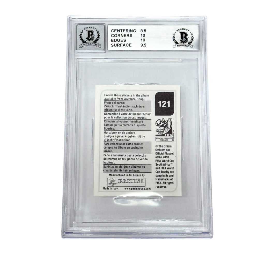 Sergio Aguero Signed 2010 Panini World Cup #121 Stickers – BGS 9 AUTO 10