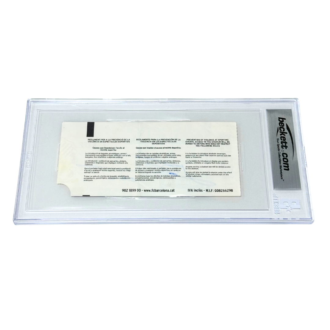 Messi Signed First El Classico Between CR7 x Messi Ticket - BGS 3