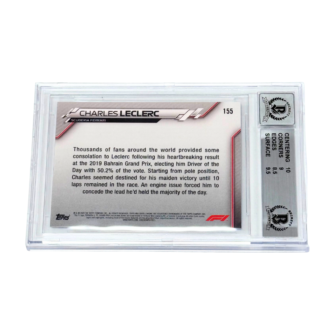 Charles Leclerc Signed 2020 Topps Chrome Formula 1 Sapphire – BGS 9 AUTO 9