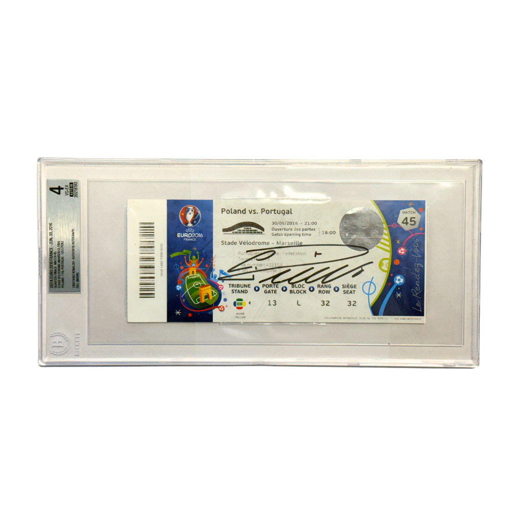 Cristiano Ronaldo Signed 2016 EURO Quarter Final - BGS 4 AUTO 10