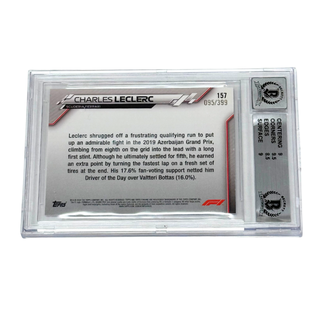Charles Leclerc Signed 2020 Topps Chrome Formula 1 Purple /399 – BGS 9 AUTO 9