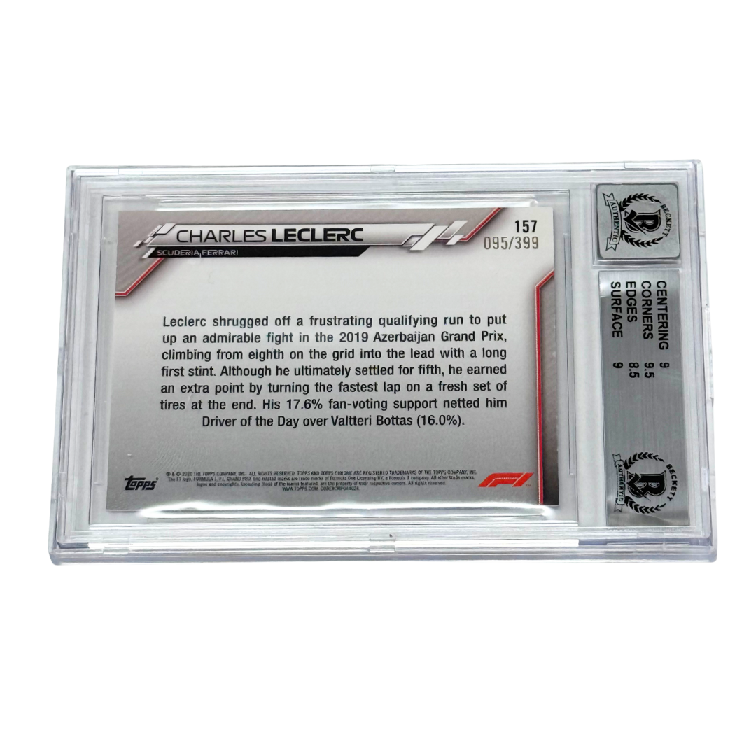 Charles Leclerc Signed 2020 Topps Chrome Formula 1 Purple /399 – BGS 9 AUTO 9