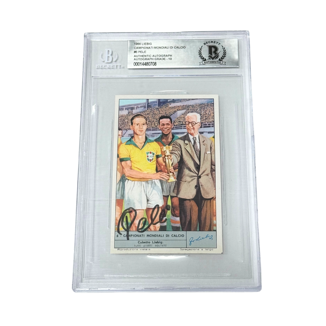 Pele Signed 1966 Card - BGS Authentic