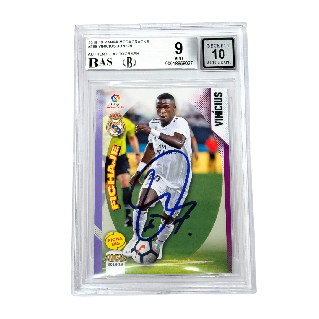 Vinicius Jr Signed 2018-19 Panini Megacracks #369 Rookie Card – BGS 9 AUTO 10