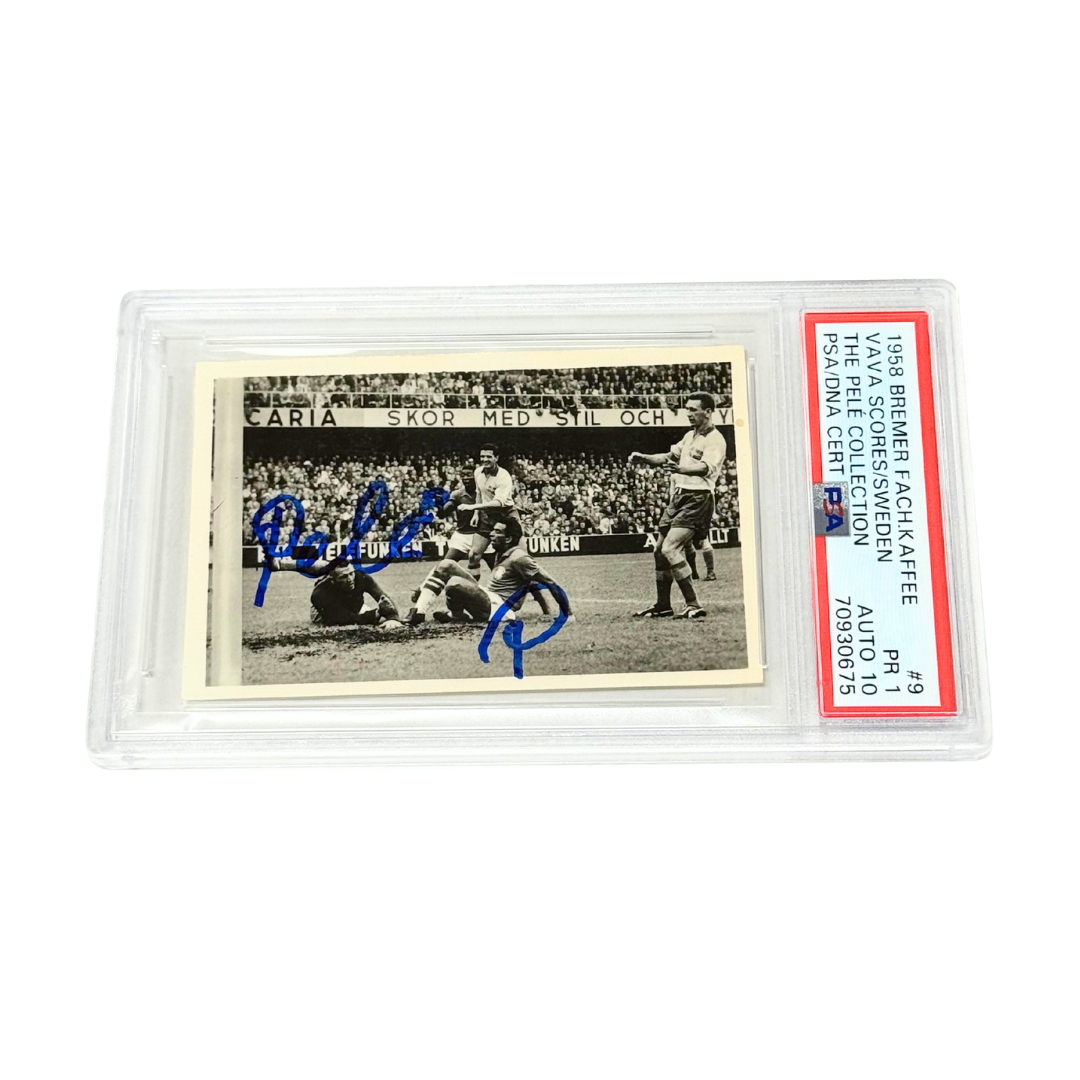 Pele Signed 1958 Card - PSA 1