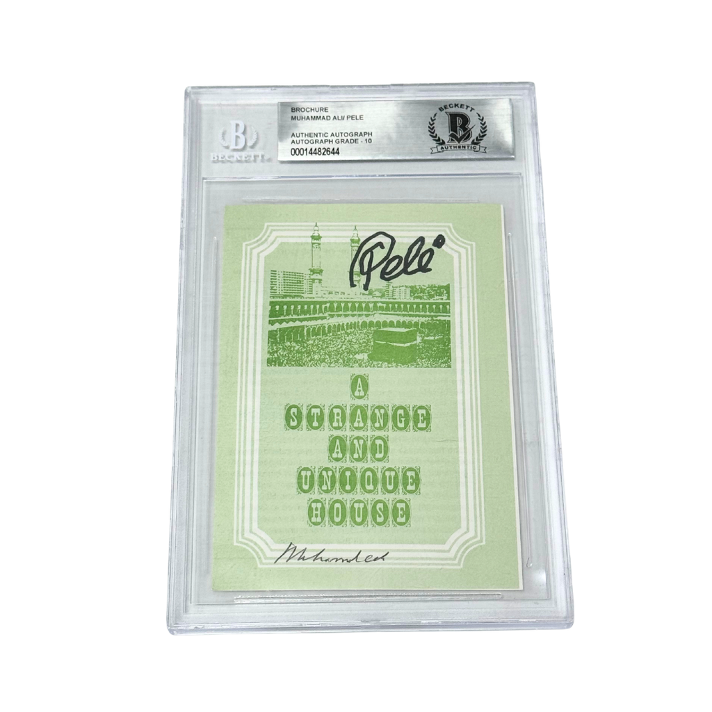 Pele & Muhammad Ali Signed Brochure - BGS Authentic