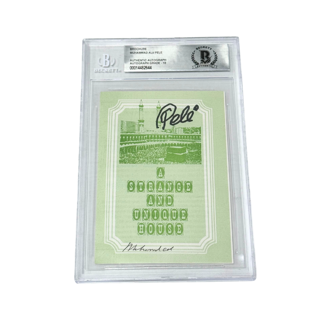 Pele & Muhammad Ali Signed Brochure - BGS Authentic