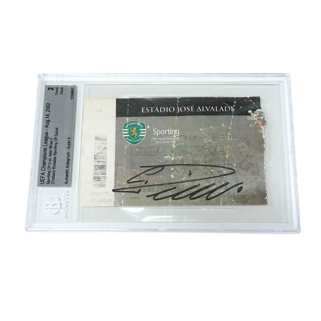 Cristiano Ronaldo Signed 2002 Pro Debut Ticket - BGS 2