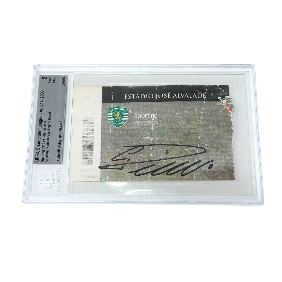 Cristiano Ronaldo Signed 2002 Pro Debut Ticket - BGS 2