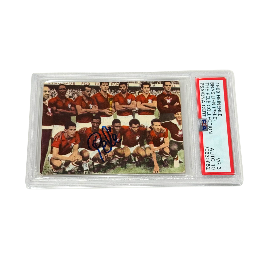 Pele Signed 1959 Heinerle Card - PSA 3