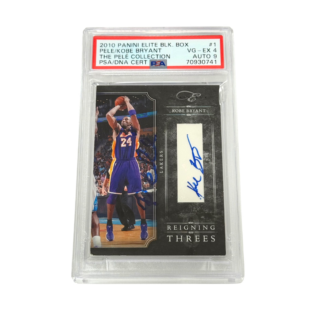 Kobe Bryant & Pele Signed Trading Card - PSA 4