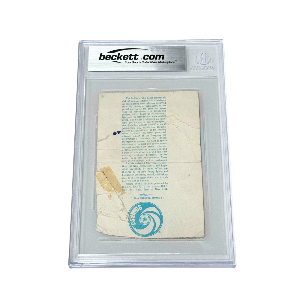 Pele Signed Final Game Ticket - BGS Authentic