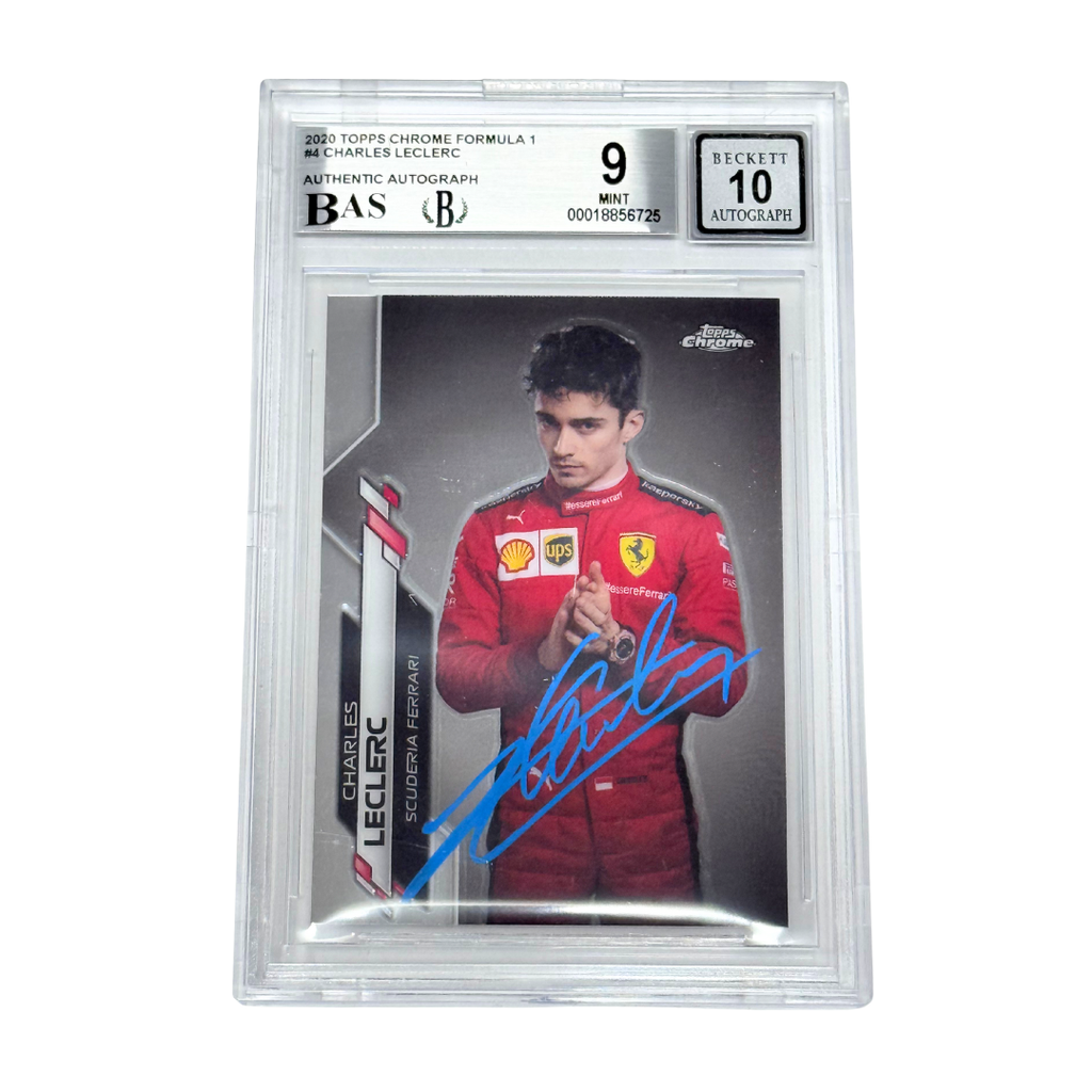 Charles Leclerc Signed 2020 Topps Chrome Formula 1 #4 – BGS 9 AUTO 10