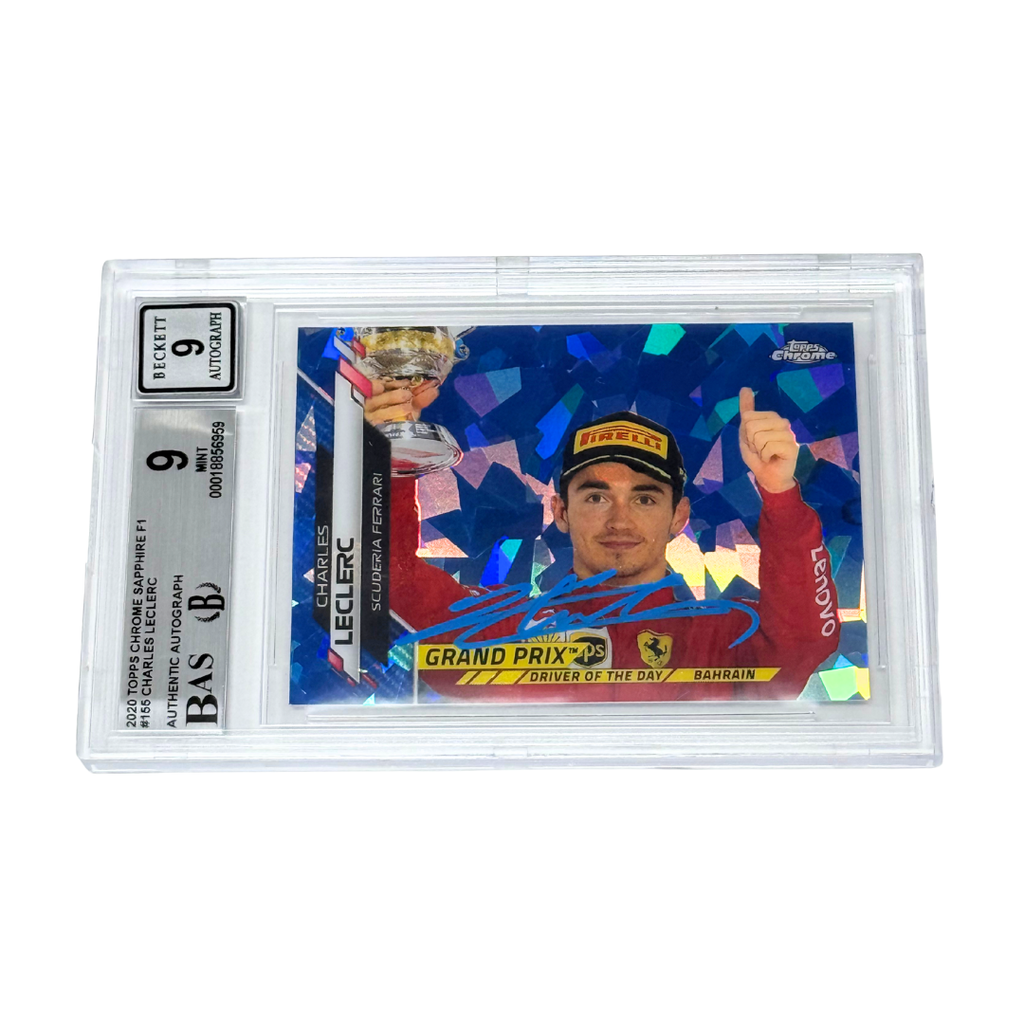 Charles Leclerc Signed 2020 Topps Chrome Formula 1 Sapphire – BGS 9 AUTO 9