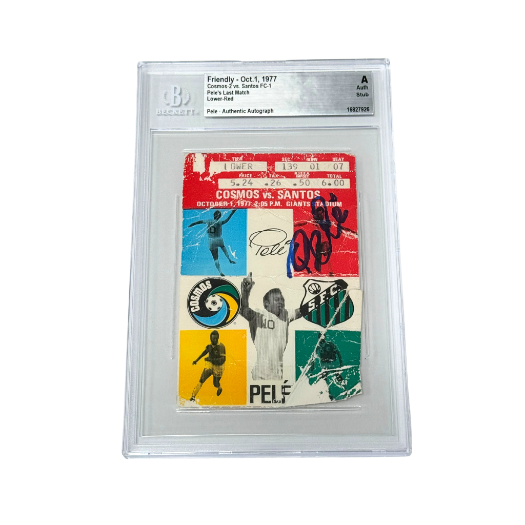 Pele Signed Final Game Ticket - BGS Authentic