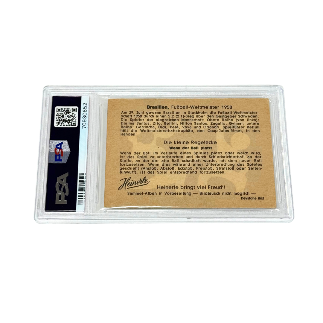 Pele Signed 1959 Heinerle Card - PSA 3