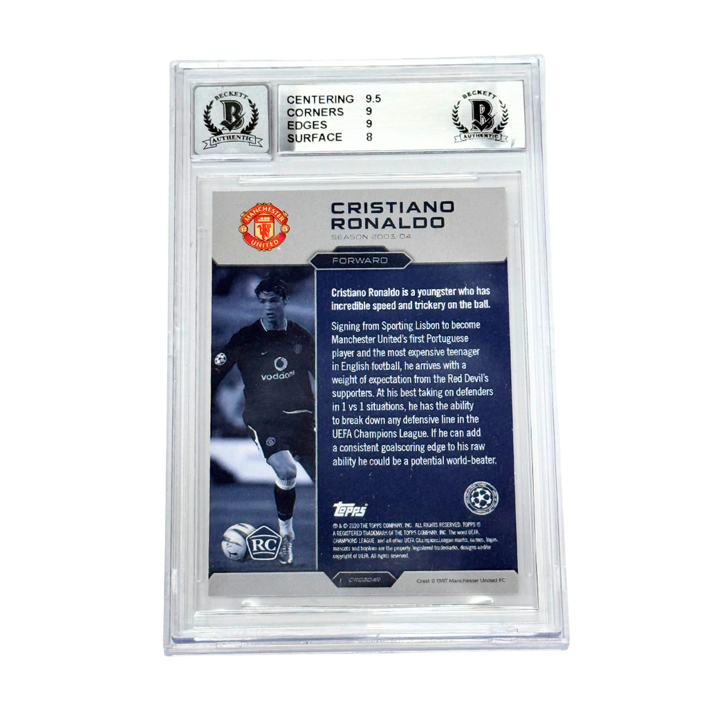 Cristiano Ronaldo Signed 2020 Topps Lost Rookie Set – BGS 8.5 AUTO 10