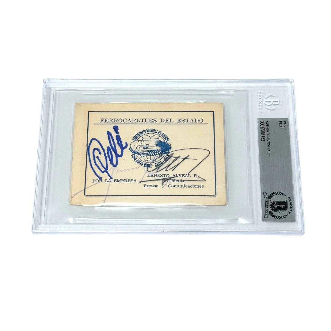 Pele Signed Pass - BGS Authentic