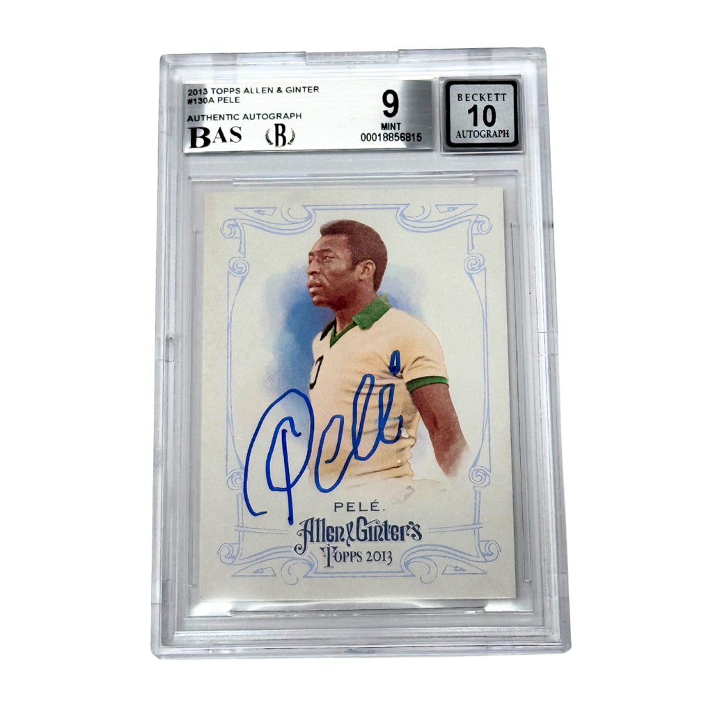 Pele Signed 2013 Topps Allen & Ginter's Blue Ink Autograph – BGS 9 AUTO 10