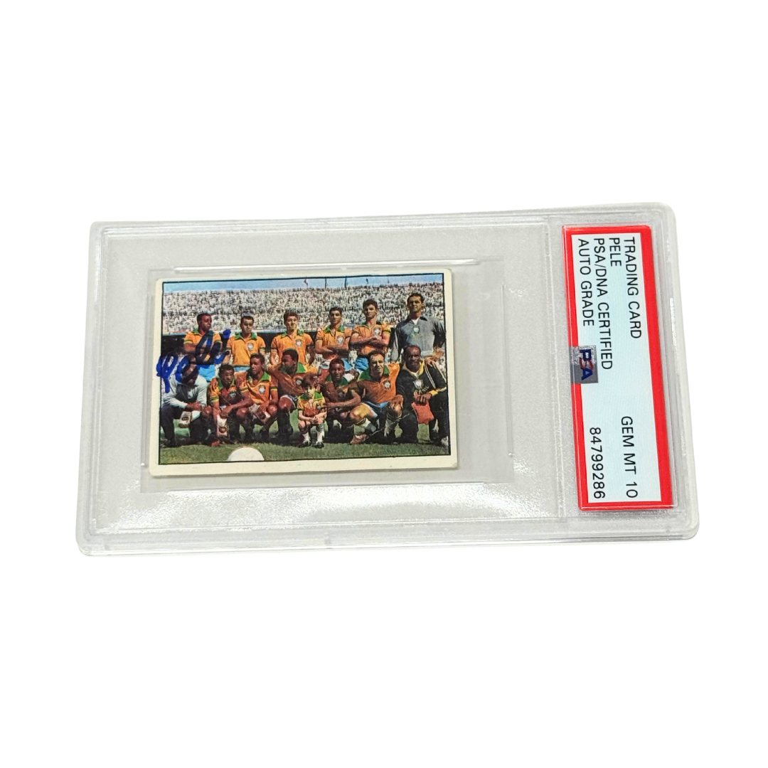 Pele Signed Trading Card - PSA Autograph 10