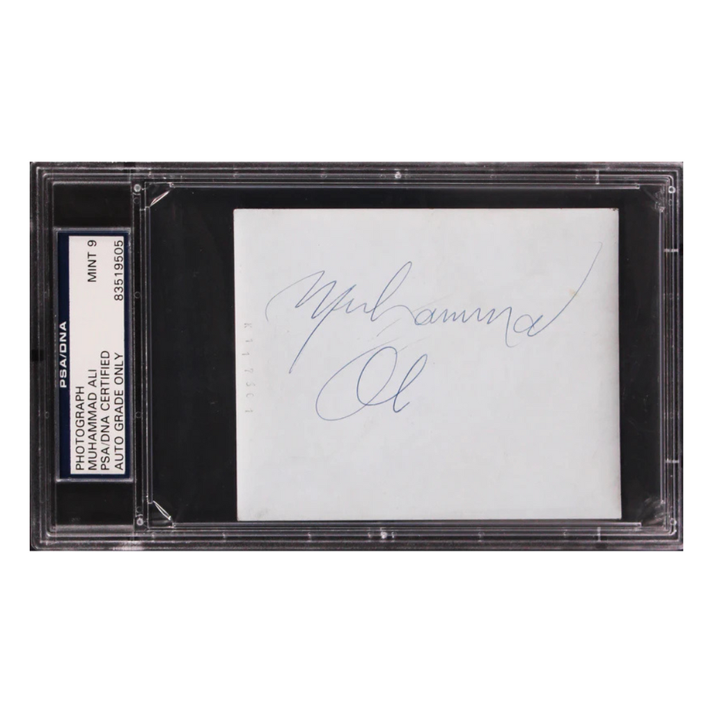 Muhammad Ali Signed Boxing Photo - PSA 9 Autograph