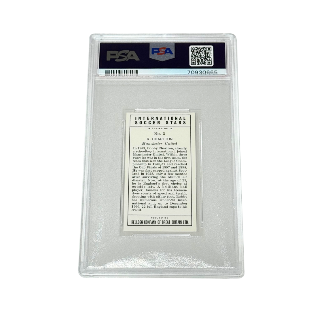 Pele Signed 1961 R.Charlton Card - PSA 7