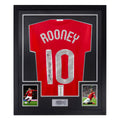 Framed Wayne Rooney Signed Manchester United UCL Final Soccer Jersey with Beckett COA