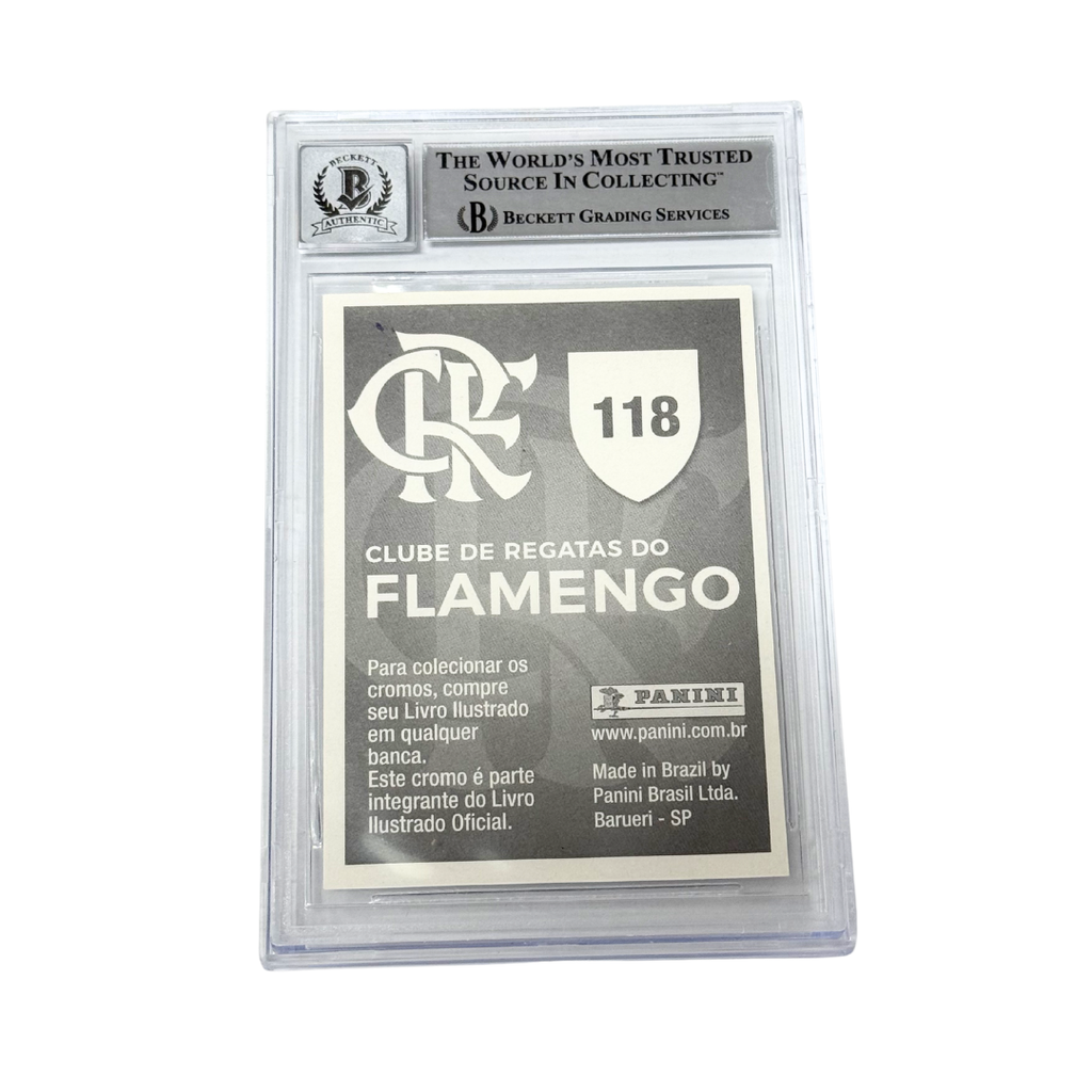 Pele Signed 2019 Panini Flamengo 100 Anos History Pele #118 - BGS Autograph 10