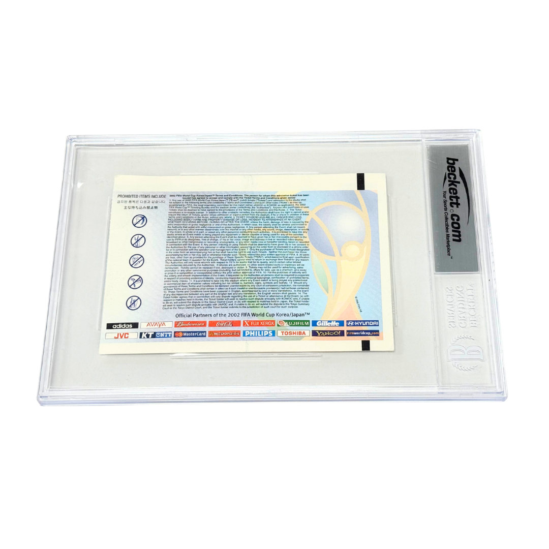 Ronaldo Nazario Signed 2002 World Cup Brazil/Turkey Ticket - BGS Authentic