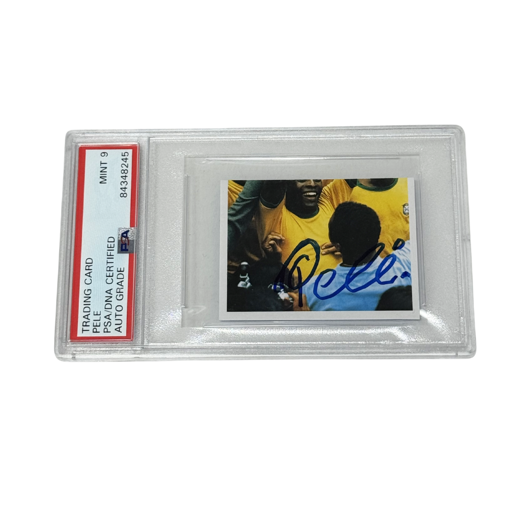 Pele Signed Card - PSA Autograph 9