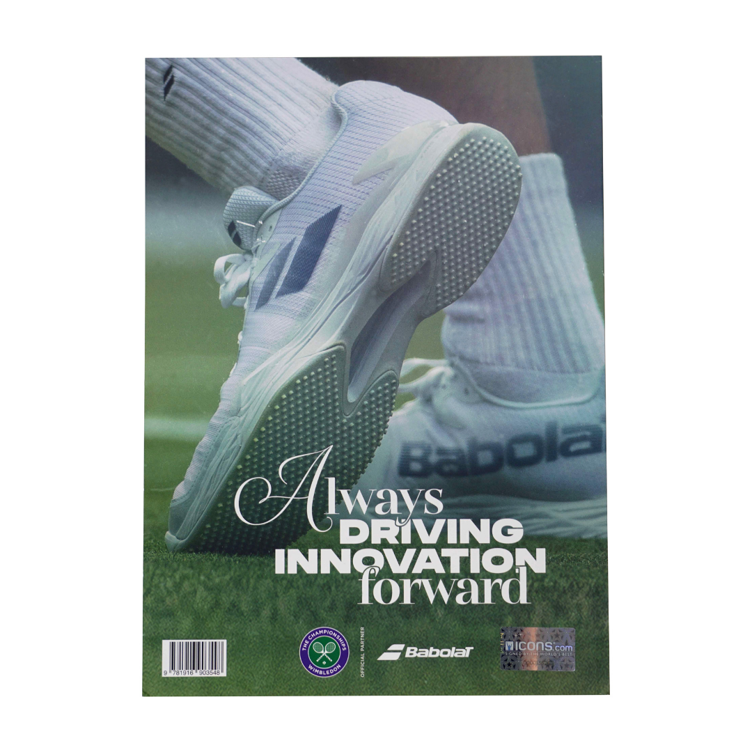 Carlos Alcaraz Signed 2023 Wimbledon Tennis Finals Program with ICONS COA
