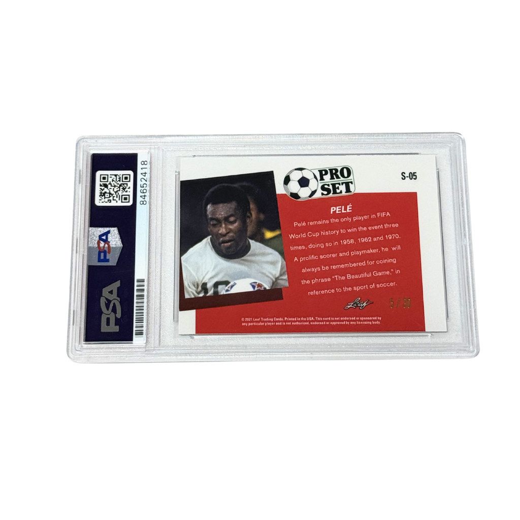 Pele Signed Leaf Pro Set /30 - PSA Autograph 9