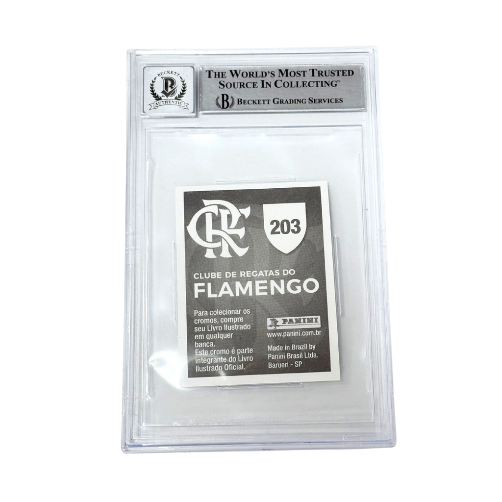 Pele Signed 2018 Panini Sticker Mini #203 - BGS Autograph 10