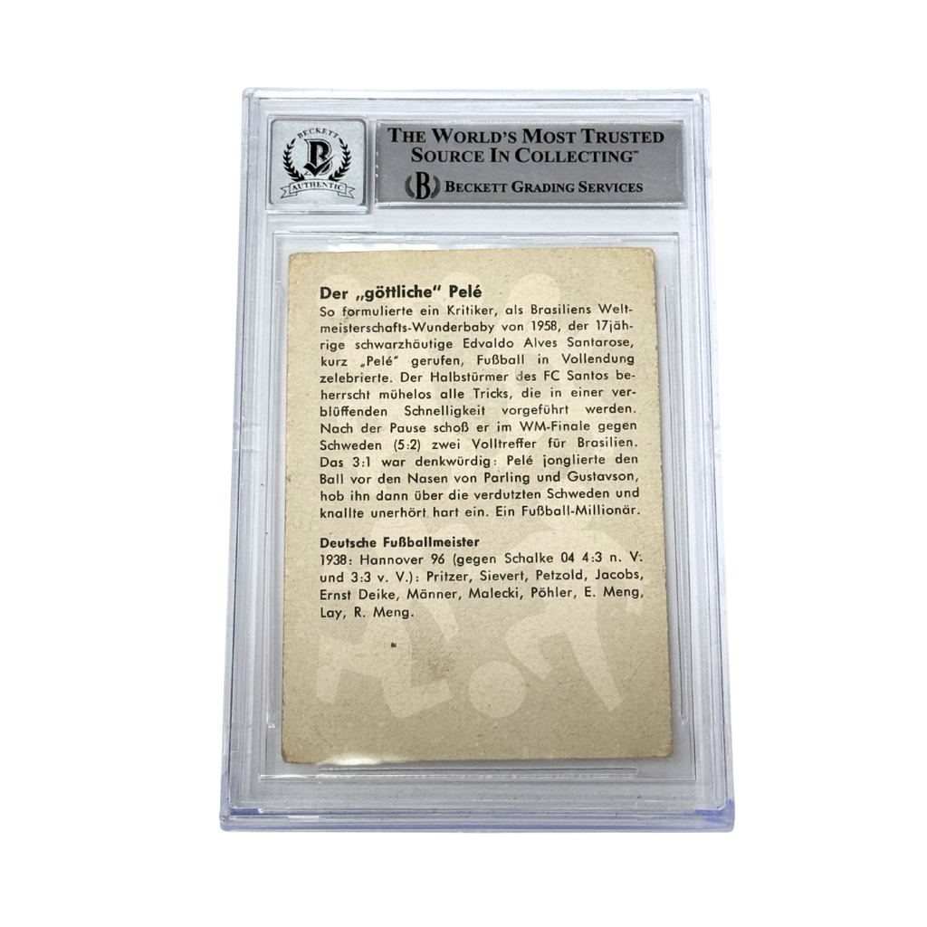 Pele Signed 1961 Heinerle Der Gottlich #29 - BGS Autograph 10