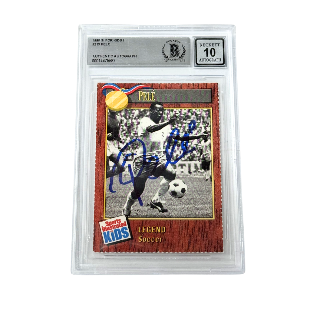 Pele Signed Sports illustrated Kids Card - BGS Autograph 10