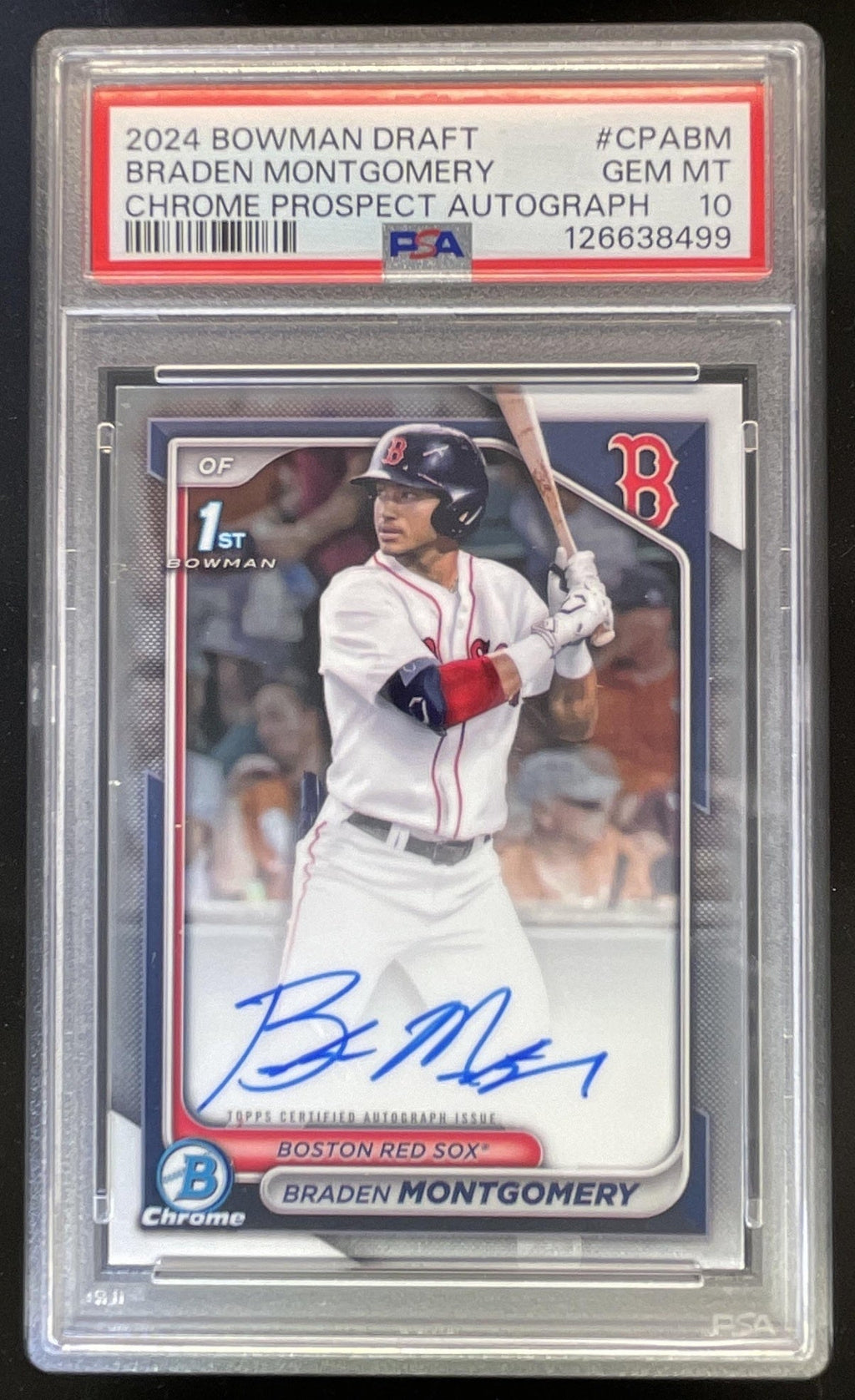 2024 Bowman Draft Chrome Prospect #CPA-BM Braden Montgomery RC Auto PSA 10